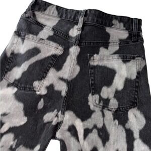 Wild Fable Bleach Wash Straight Leg Jeans Black Gray High Rise Women's Size 4